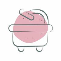 Icon Bathtub. related to Hygiene symbol. Color Spot Style. simple design illustration vector