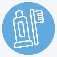 icono personal higiene. relacionado a higiene símbolo. azul ojos estilo. sencillo diseño ilustración vector