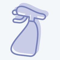 icono limpieza rociar. relacionado a higiene símbolo. dos tono estilo. sencillo diseño ilustración vector