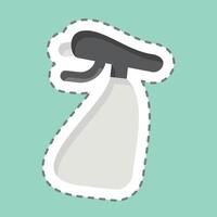 pegatina línea cortar limpieza rociar. relacionado a higiene símbolo. sencillo diseño ilustración vector