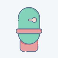 Icon Toilet. related to Hygiene symbol. doodle style. simple design illustration vector