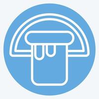 Icon Bucket. related to Hygiene symbol. blue eyes style. simple design illustration vector