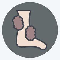 Icon Foot Clean. related to Hygiene symbol. color mate style. simple design illustration vector