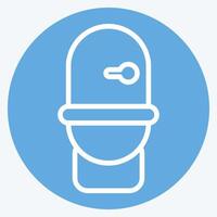 Icon Toilet. related to Hygiene symbol. blue eyes style. simple design illustration vector