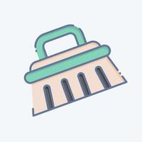 Icon Cleaning Brush. related to Hygiene symbol. doodle style. simple design illustration vector