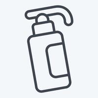 Icon Hand Sanitizer. related to Hygiene symbol. line style. simple design illustration vector