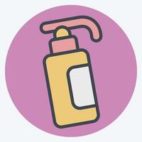 Icon Hand Sanitizer. related to Hygiene symbol. color mate style. simple design illustration vector