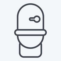 Icon Toilet. related to Hygiene symbol. line style. simple design illustration vector