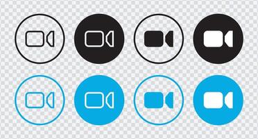 Dynamic vedio call icon set for virtual communication vector