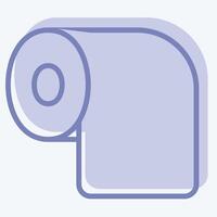 icono baño papel. relacionado a higiene símbolo. dos tono estilo. sencillo diseño ilustración vector