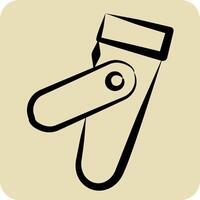 Icon Nail Clipper. related to Hygiene symbol. hand drawn style. simple design illustration vector