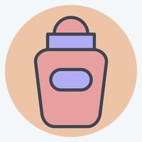 Icon Deodorant. related to Hygiene symbol. color mate style. simple design illustration vector
