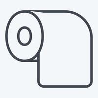 Icon Toilet Paper. related to Hygiene symbol. line style. simple design illustration vector