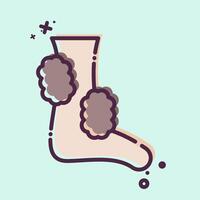 Icon Foot Clean. related to Hygiene symbol. MBE style. simple design illustration vector