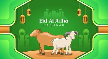 Banner background for islamic eid al-adha celebration vector