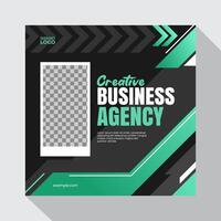 Creative business agency social media post template vector