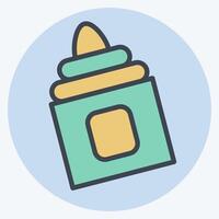 Icon Moisturizer. related to Hygiene symbol. color mate style. simple design illustration vector