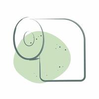 Icon Toilet Paper. related to Hygiene symbol. Color Spot Style. simple design illustration vector