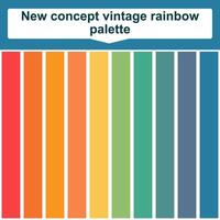 New concept vintage rainbow palette. Elegant warm color combinations palette. Abstract Colored Palette Guide vector