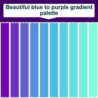 hermosa azul a púrpura degradado paleta. resumen de colores paleta guía. elegante concepto color paleta vector