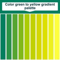 color verde a amarillo degradado paleta. resumen de colores paleta guía vector