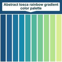 Abstract tosca rainbow gradient color palette. Elegant Colored Palette Guide vector