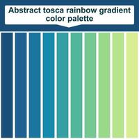 Abstract tosca rainbow gradient color palette. Elegant Colored Palette Guide vector