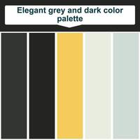 Elegant grey and dark color palette. 5 set color palette. Beautiful color palette vector