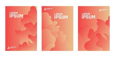 three vertical banners with abstract shapes vector