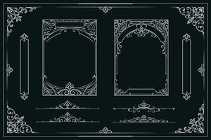 Vintage Frame Border Royal Ornament Template vector