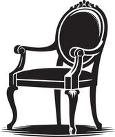 Chair silhouette Royalty, black color silhouette vector