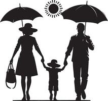 Parents Day Clipart, silhouette, black color silhouette vector