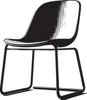 Modern Chair, black color silhouette vector