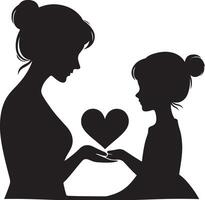 Happy Parents Day or International Day of Families. silhouette vector