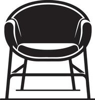 Modern Chair, black color silhouette vector