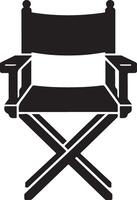 Director Chair, black color silhouette vector