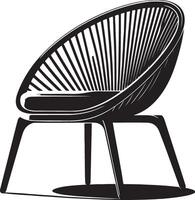 Modern Chair, black color silhouette vector