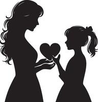 Happy Parents Happy parent's day black color silhouette vector