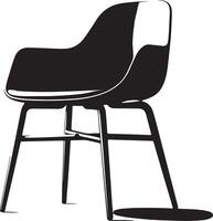 moderno silla, negro color silueta vector