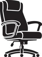 oficina silla, negro color silueta vector