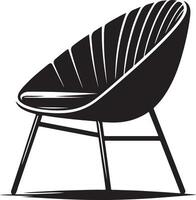 moderno silla, negro color silueta vector