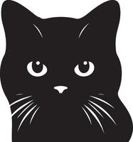 Black silhouette of cat ,black color silhouette vector