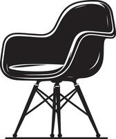 Modern Chair, black color silhouette vector