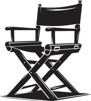 Director Chair, black color silhouette vector