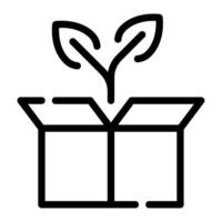 Eco Packaging Icon for web, app, infographic, etc vector