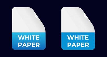 White paper road map document. Download whitepaper vector
