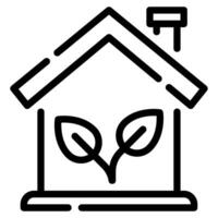 Eco Home Icon for web, app, infographic, etc vector