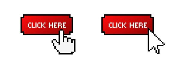 Click cursor button. Computer mouse pointer vector