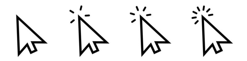 Click cursor icon. Computer mouse pointer arrow vector