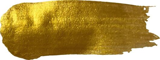 Golden Brush stroke. Gold paint stroke vector